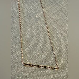 Michael Kors Gold and Black Bar Necklace
